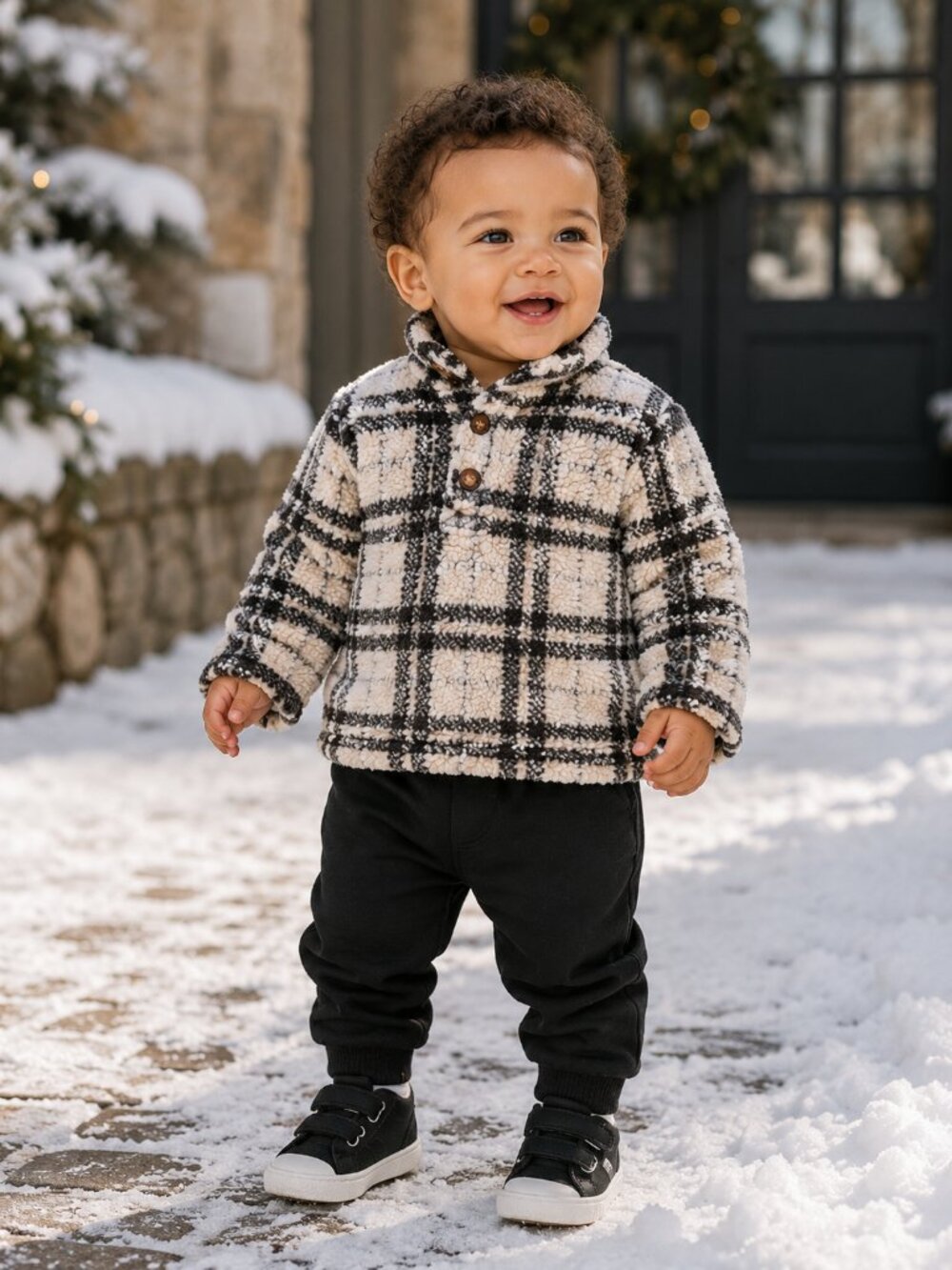 Carter’s Baby Boy 3-Piece Outfit NWT Sherpa Jacket Onesie Pants Set